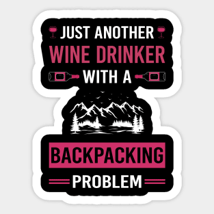 Wine Drinker Backpacking Backpack Backpacker Sticker